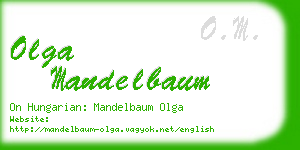 olga mandelbaum business card